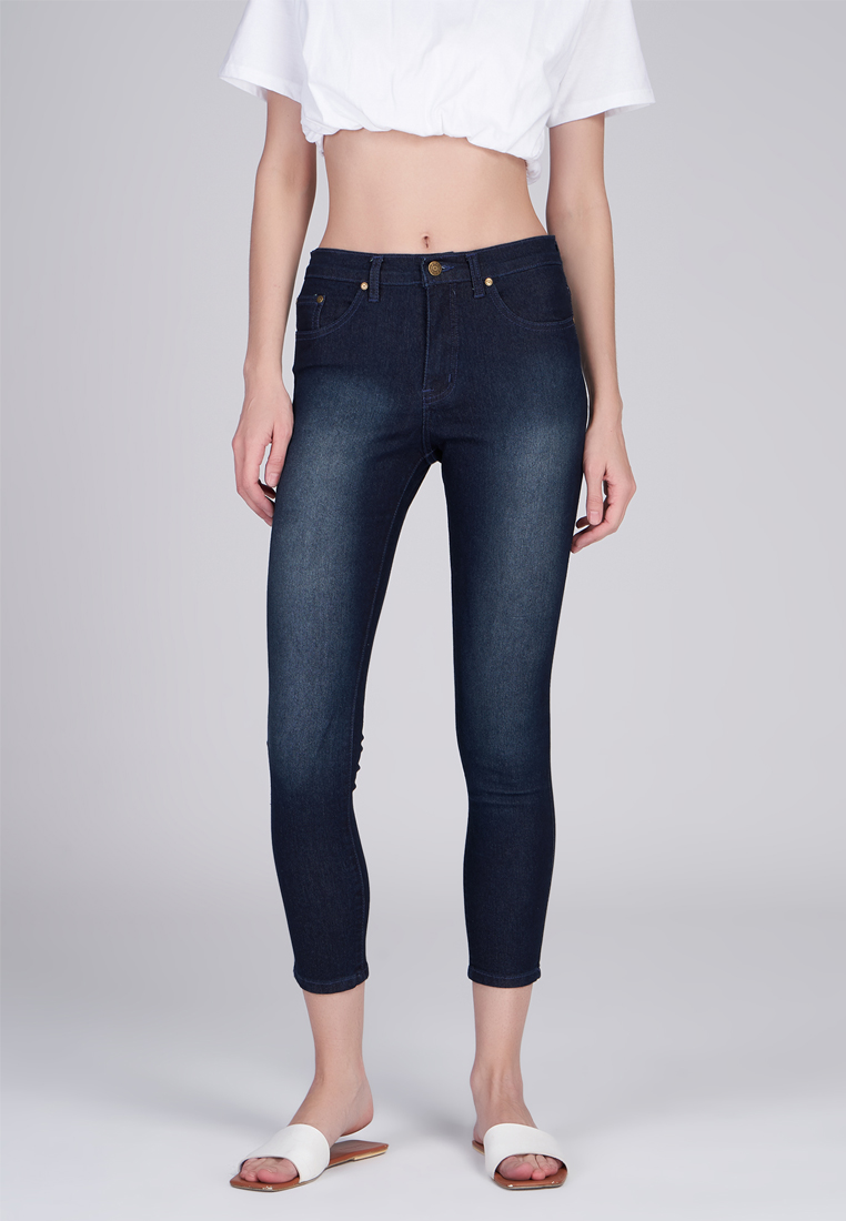 High Rise Basic Skinny Jeans (Dk. Blue) - Next Jeans Philippines