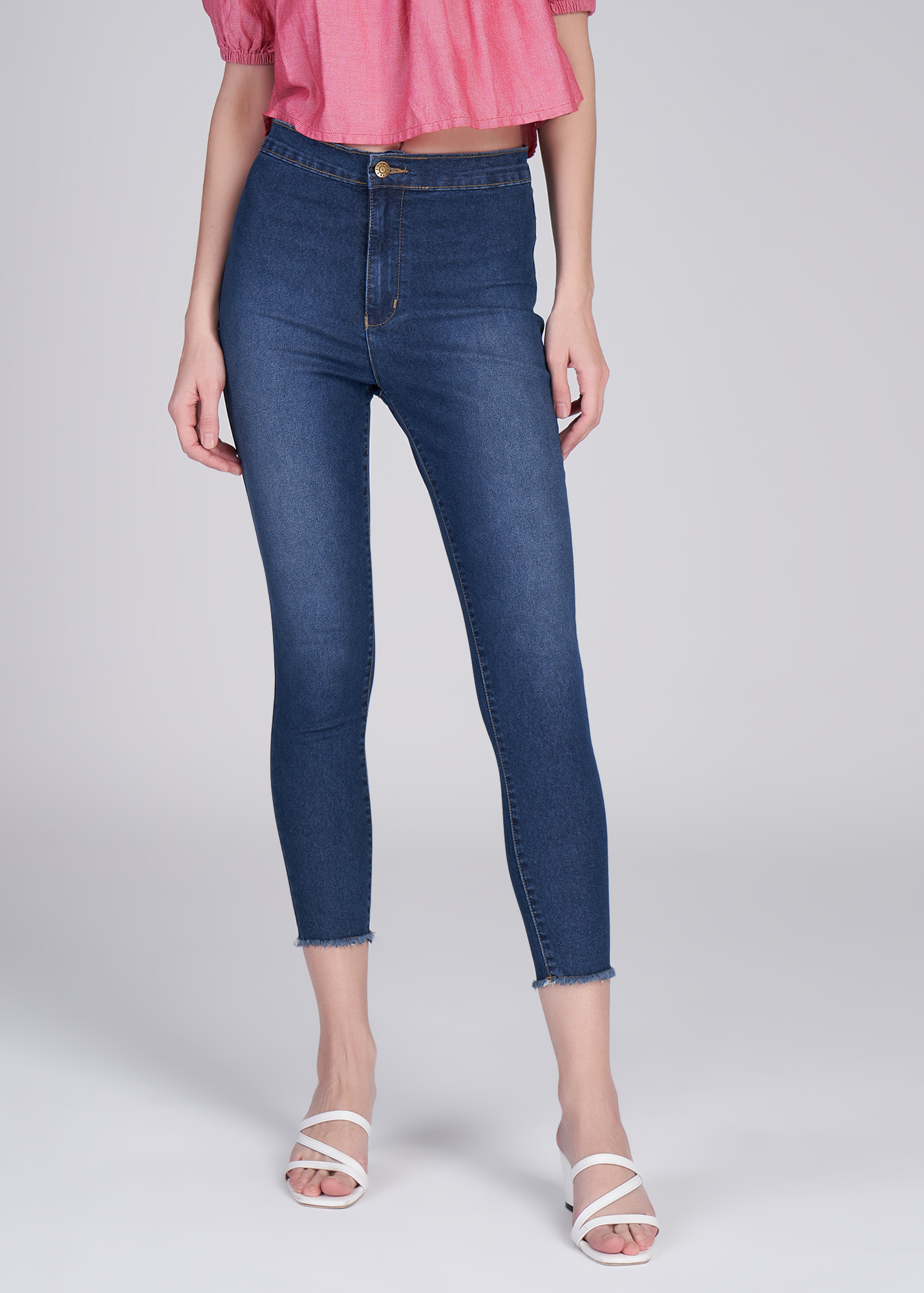 High Rise Skinny Ankle Jeans (Dk. Blue) - Next Jeans Philippines